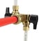 Apollo 1/2 in. Brass Push-To-Connect x 3/8 in. O.D. Comp. Dual Opposed Outlet Dual Shut-Off 1/4-Turn Stop FSBDVO1238C - alternate 3